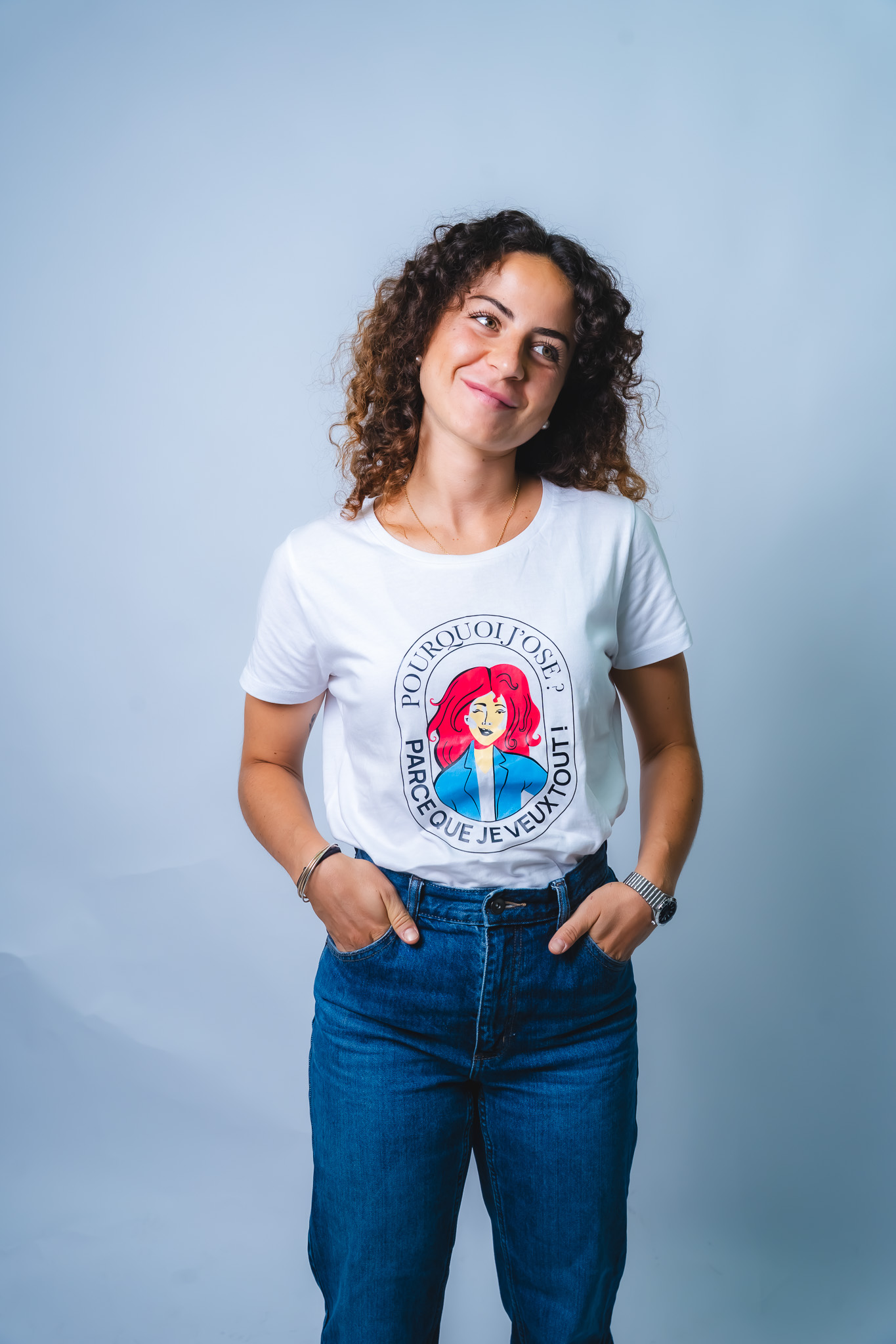 T-shirt col rond <br>"Pourquoi j’ose ? Parce que je veux tout"
