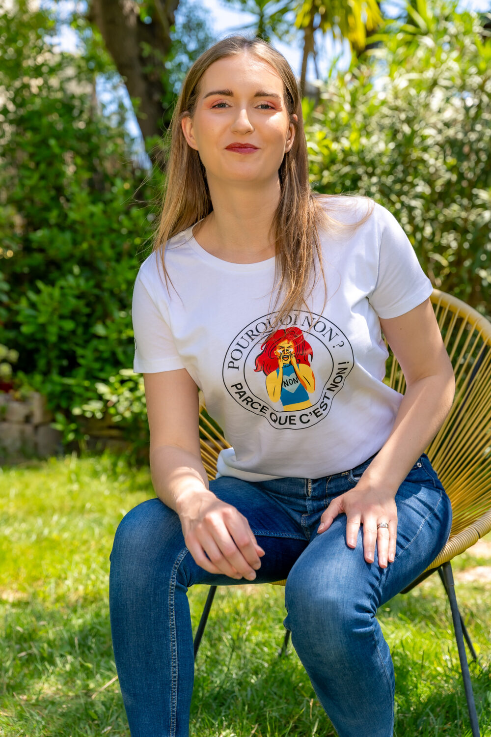 T-shirt col rond <br>"Pourquoi NON ? Parce que c'est NON !" – Image 2